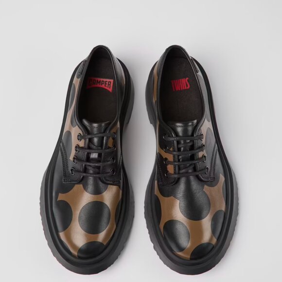 Twins Black and brown leather shoes for women - Picture 2 of 4